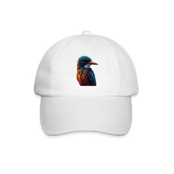 Bunter Eisvogel Farbenspiel - Baseballkappe - Weiß/Weiß - Vorne