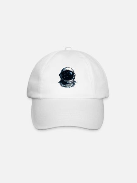 Astronaut Visier Sternenhimmel - Baseballkappe - Weiß/Weiß