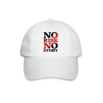 No Risk No Story - Baseballkappe - Weiß/Weiß - Vorne