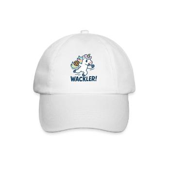 Einhorn Handball Wackler, Dribbler, Kinder - Baseballkappe - Weiß/Weiß - Vorne