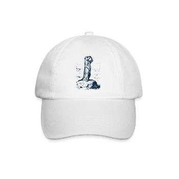 Erdmännchen Wache - Baseballkappe - Weiß/Weiß - Vorne