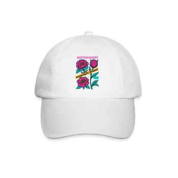 Blüten Boost, Frühlingspower, Blüte voraus - Baseballkappe - Weiß/Weiß - Vorne