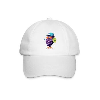 Sonnenheld Traube Streetwear - Baseballkappe - Weiß/Weiß - Vorne