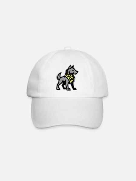 Wolf Wikinger - Baseballkappe - Weiß/Weiß