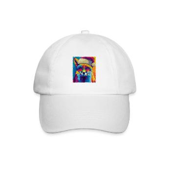 Fuchs Weihnachten Porträt - Baseballkappe - Weiß/Weiß - Vorne