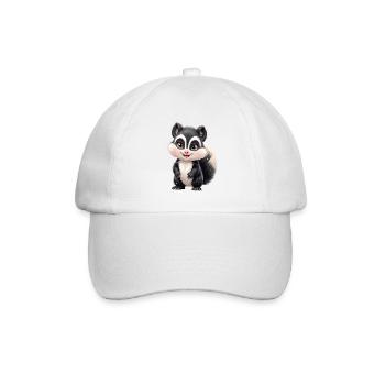 Niedliches Stinktier Charme - Baseballkappe - Weiß/Weiß - Vorne