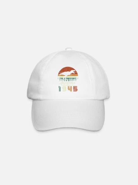 awsome_since_dinaseur_1945 - Baseballkappe - Weiß/Weiß