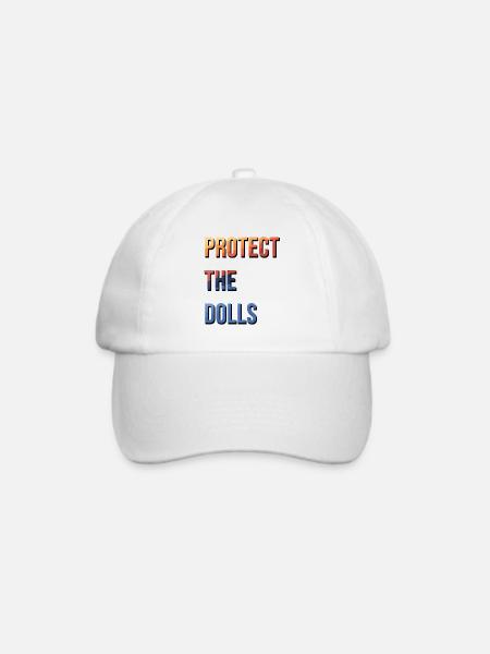 Protect_the_Dolls_2026 - Baseballkappe - Weiß/Weiß