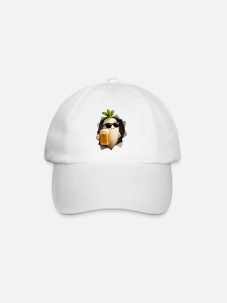 Radieschen Bier - Baseballkappe - Weiß/Weiß