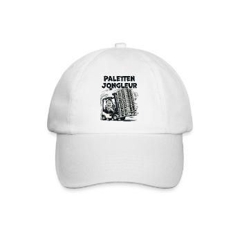 Paletten Jongleur Gabelstapler Lustig - Baseballkappe - Weiß/Weiß - Vorne