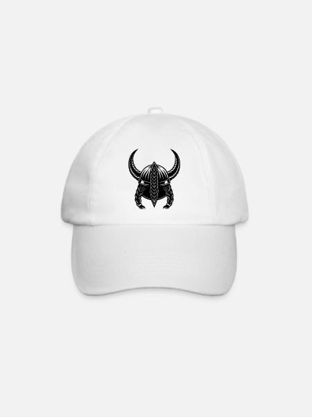 Wikingerhelm - Baseballkappe - Weiß/Weiß