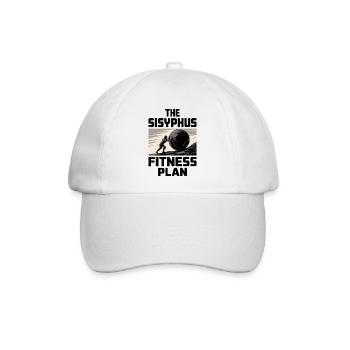 Schieben eines riesigen Balls - Baseballkappe - Weiß/Weiß - Vorne