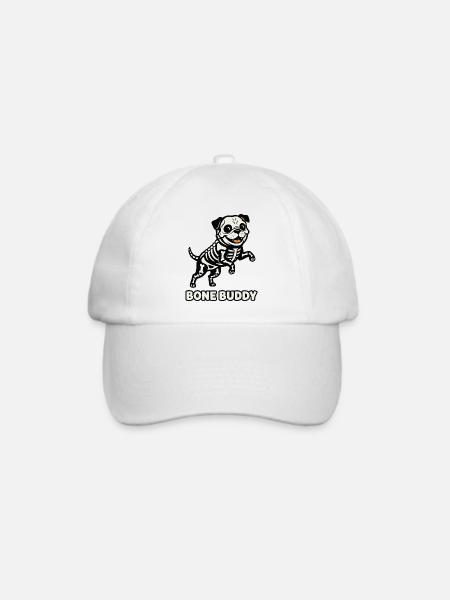 Knochen Buddy Hund - Baseballkappe - Weiß/Weiß