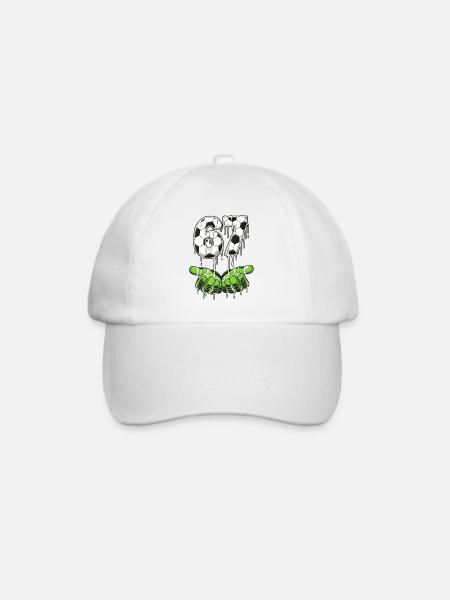 67 Meme Fußball Torwart Handschuhe - Baseballkappe - Weiß/Weiß