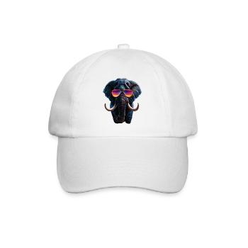 Mammut Wollhaarmammut Eiszeit Mammuts Süßes Mammut - Baseballkappe - Weiß/Weiß - Vorne