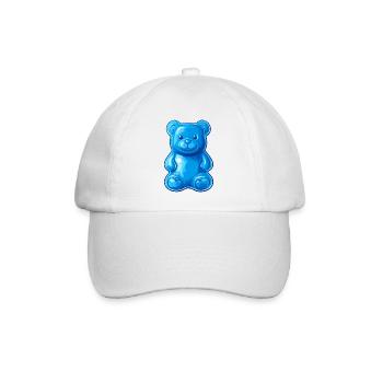 Blauer Teddybär - Baseballkappe - Weiß/Weiß - Vorne