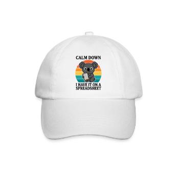 Beruhig dich, ich habe es in einer Tabelle Koala - Baseballkappe - Weiß/Weiß - Vorne