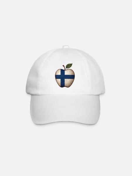 Finnland - Baseballkappe - Weiß/Weiß