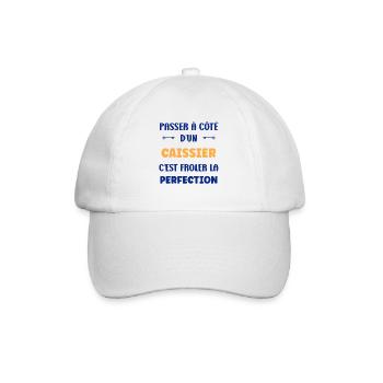 An der Kasse fast perfektioniert - Baseballkappe - Weiß/Weiß - Vorne