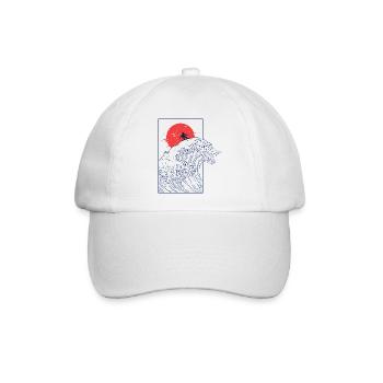 Snowboard, Vintage Japanisch - Baseballkappe - Weiß/Weiß - Vorne