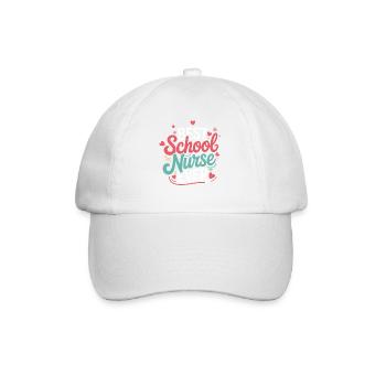 Best School Nurse Ever - Baseballkappe - Weiß/Weiß - Vorne