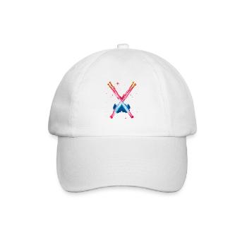Schlagzeug Retrowave - Baseballkappe - Weiß/Weiß - Vorne