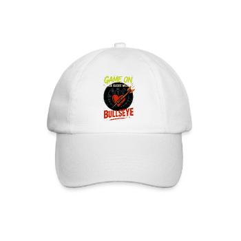dart valentinstag bullseye, sie bleibt mein - Baseballkappe - Weiß/Weiß - Vorne