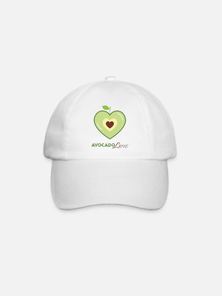 Avocado Herz Liebe - Baseballkappe - Weiß/Weiß