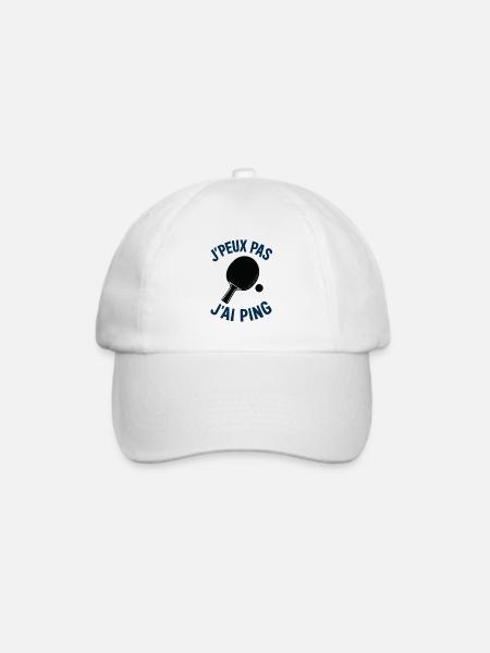 Ich kann nicht, ich ping. - Baseballkappe - Weiß/Weiß