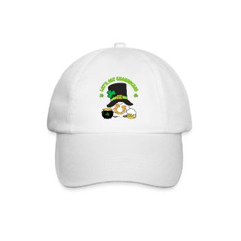 Lass uns den Kleeblatt bekommen, Leprechaun Tee - Baseballkappe - Weiß/Weiß - Vorne