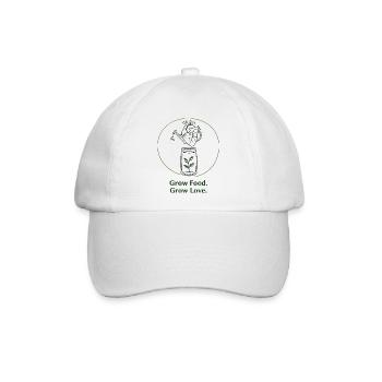 Ökologischer Gartenbau nachhaltige Landwirtschaft  - Baseballkappe - Weiß/Weiß - Vorne