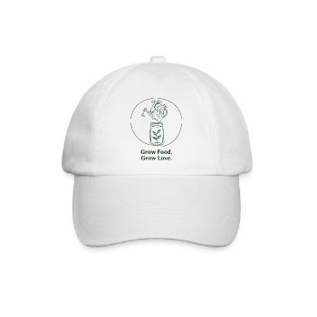 Ökologischer Gartenbau nachhaltige Landwirtschaft  - Baseballkappe - Weiß/Weiß - Vorne