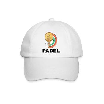 Ich kann kein Padel haben - Baseballkappe - Weiß/Weiß - Vorne