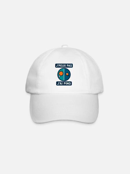 Ich kann nicht, ich ping. - Baseballkappe - Weiß/Weiß