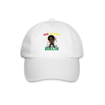 Six Seven Bruh Dabbing Juneteenth Girl Afro Girls - Baseballkappe - Weiß/Weiß - Vorne