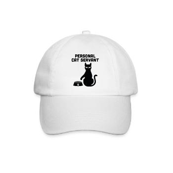Persönlicher Katzendiener - Baseballkappe - Weiß/Weiß - Vorne