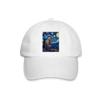 Leopard Van Gogh - Baseballkappe - Weiß/Weiß - Vorne