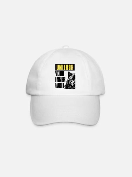 Lass den Wolf los - Baseballkappe - Weiß/Weiß