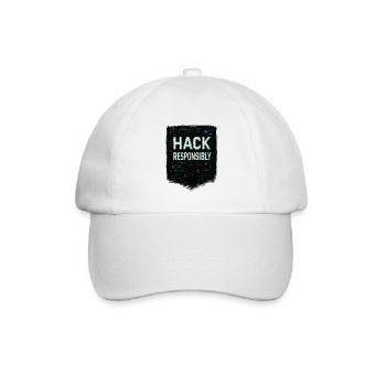 Cybersicherheit: Hack-Verantwortung - Baseballkappe - Weiß/Weiß - Vorne