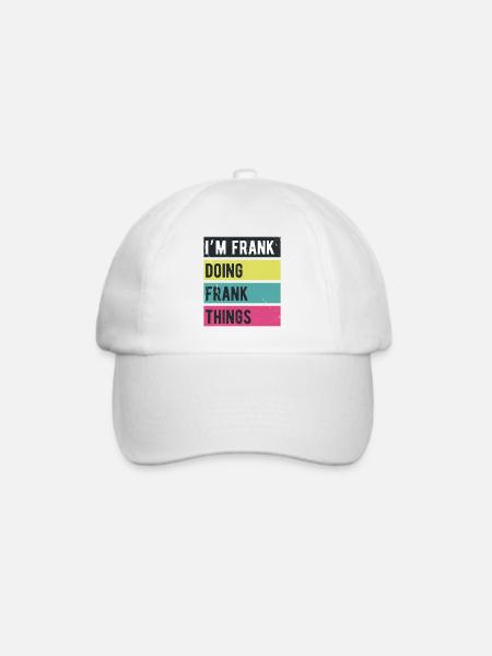 Ich bin Frank Mache Frank Dinge Retrofarben - Baseballkappe - Weiß/Weiß