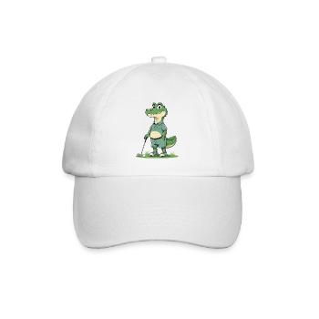 Alligator Golfheld im Casual-Look - Baseballkappe - Weiß/Weiß - Vorne