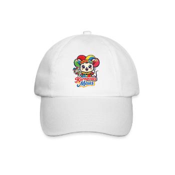 Karnevals Maus | Kawaii Kostüm Verkleidung - Baseballkappe - Weiß/Weiß - Vorne
