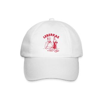Lustiger Metzger Leberkas Bayrischer Döner - Baseballkappe - Weiß/Weiß - Vorne