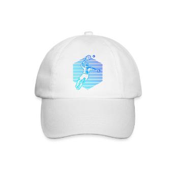 Tolles Padel Geschenk für Padelspieler - Baseballkappe - Weiß/Weiß - Vorne