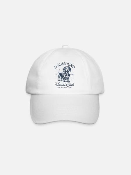 Dackel Dachshund Social Club Dackel Liebhaber - Baseballkappe - Weiß/Weiß