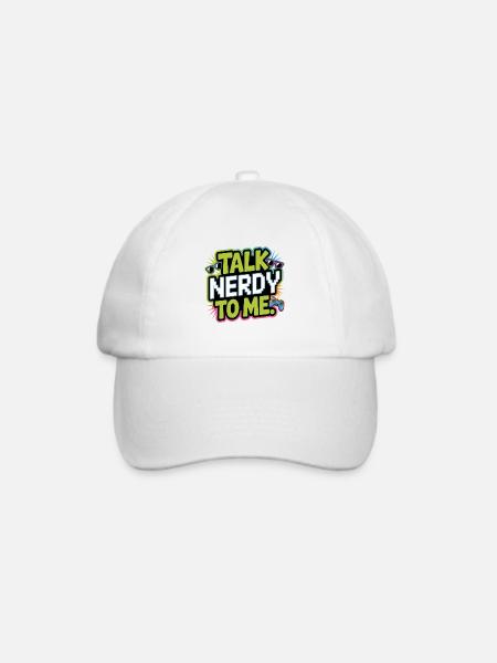 Talk Nerdy to me - Baseballkappe - Weiß/Weiß