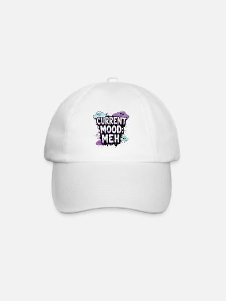 Meh Geschenkidee - Baseballkappe - Weiß/Weiß