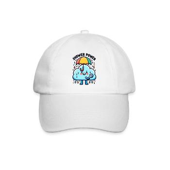 Regenkraft Wolkenlied mit Mikro - Baseballkappe - Weiß/Weiß - Vorne