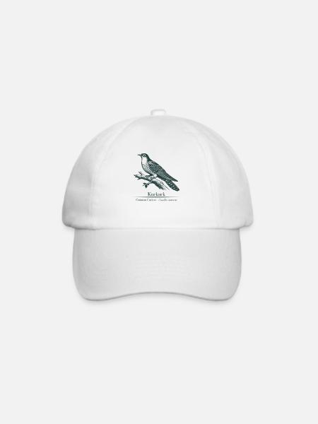 Kuckuck Silhouette | Ornithologie | Zeichnung - Baseballkappe - Weiß/Weiß