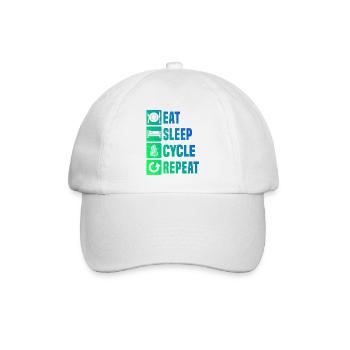 Ein Must Have für echte Rennrad - Baseballkappe - Weiß/Weiß - Vorne